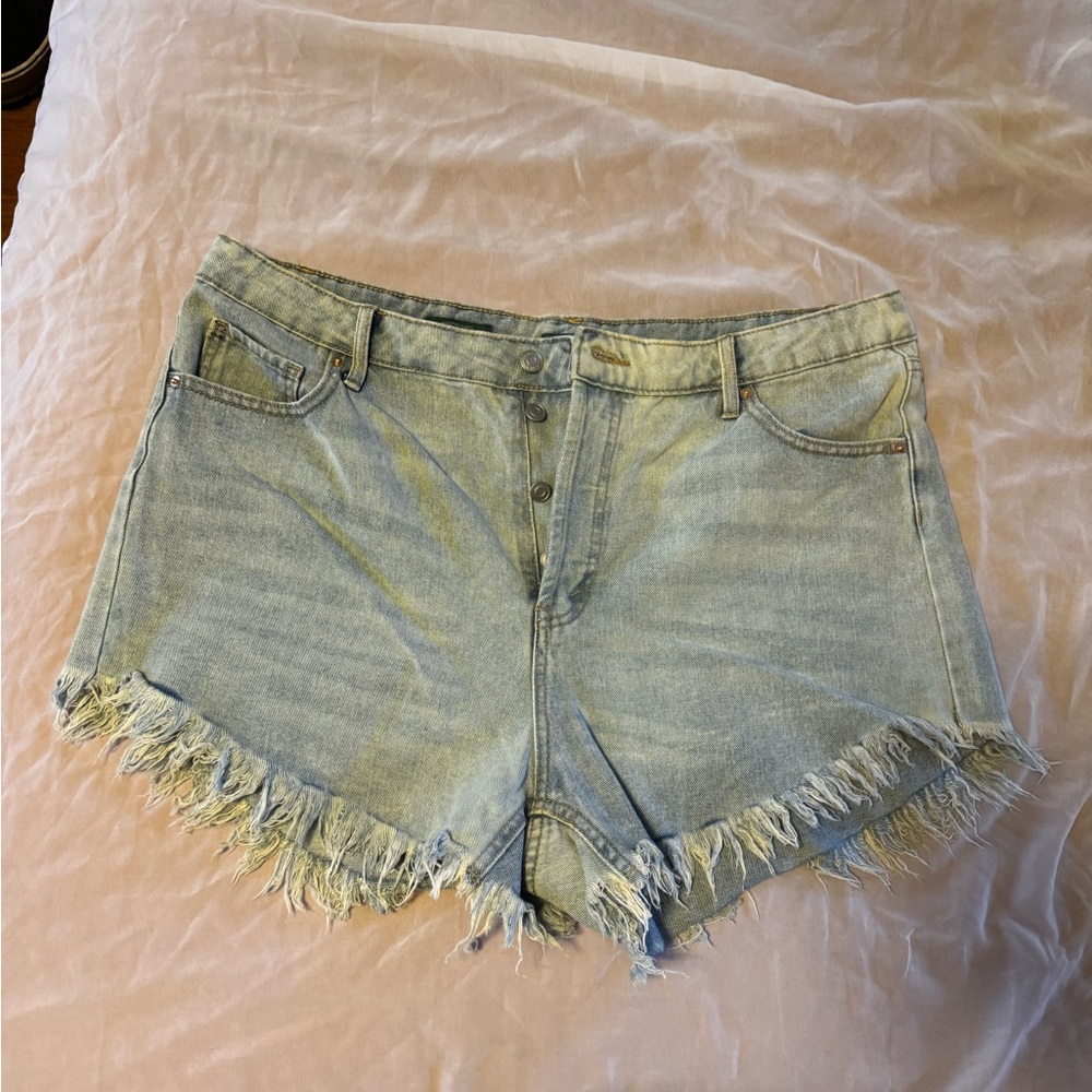 Wild Fable Blue Jean Shorts Frayed Hem